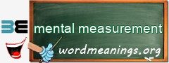 WordMeaning blackboard for mental measurement